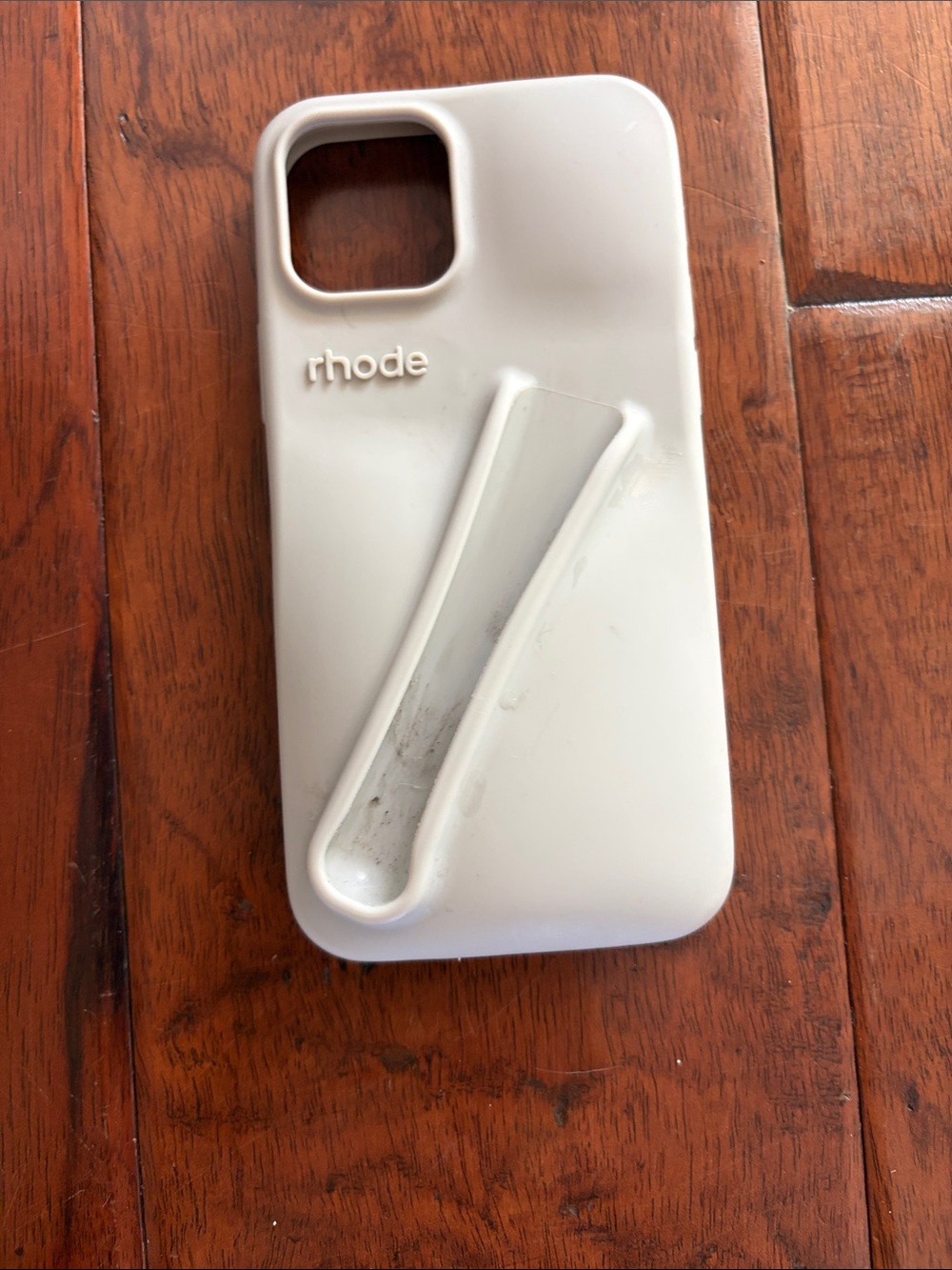 RHODE White Phone Case with Integrated Angled Grip